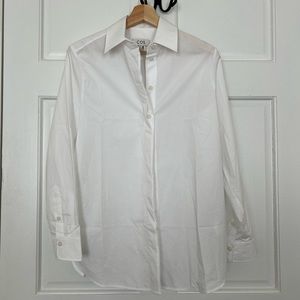 COS women’s white oversized cotton blend shirt